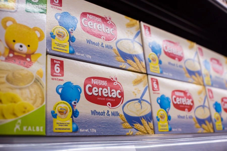 Cerelac products on a shelf